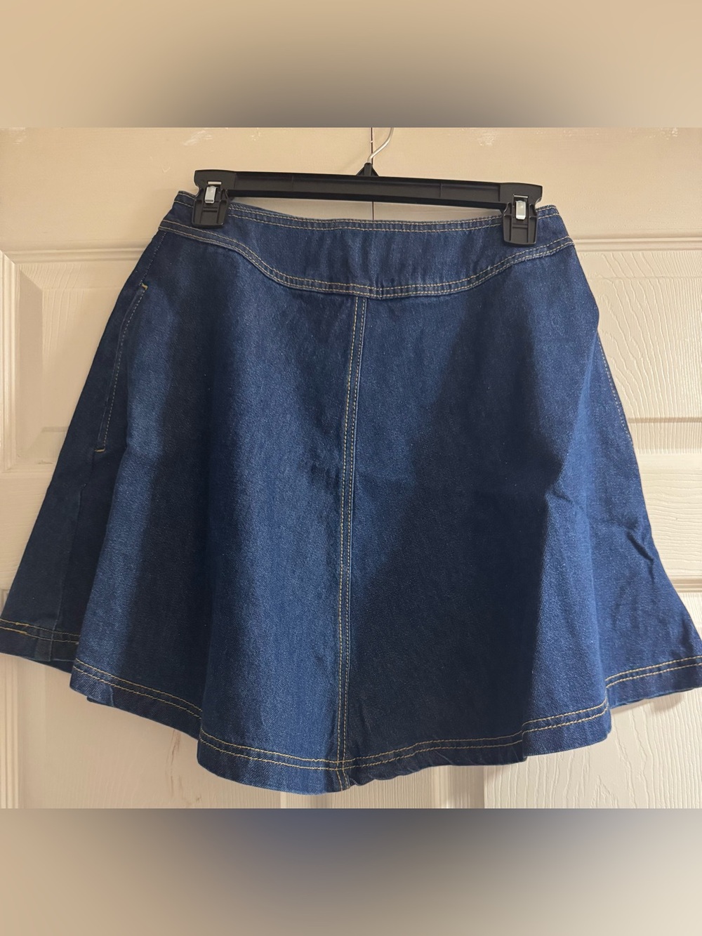 Pilcro and the Letterpress Dark Blue Denim Circle Skirt
